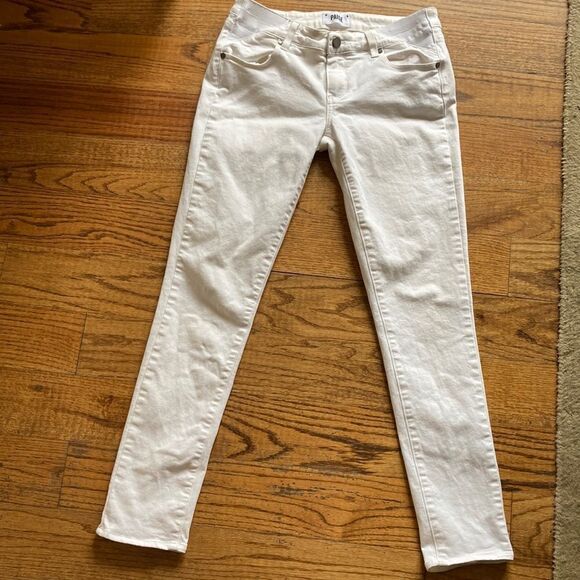 Paige Skyline Ankle Peg Stretch White Skinny Jeans Size 26 - Picture 2 of 16